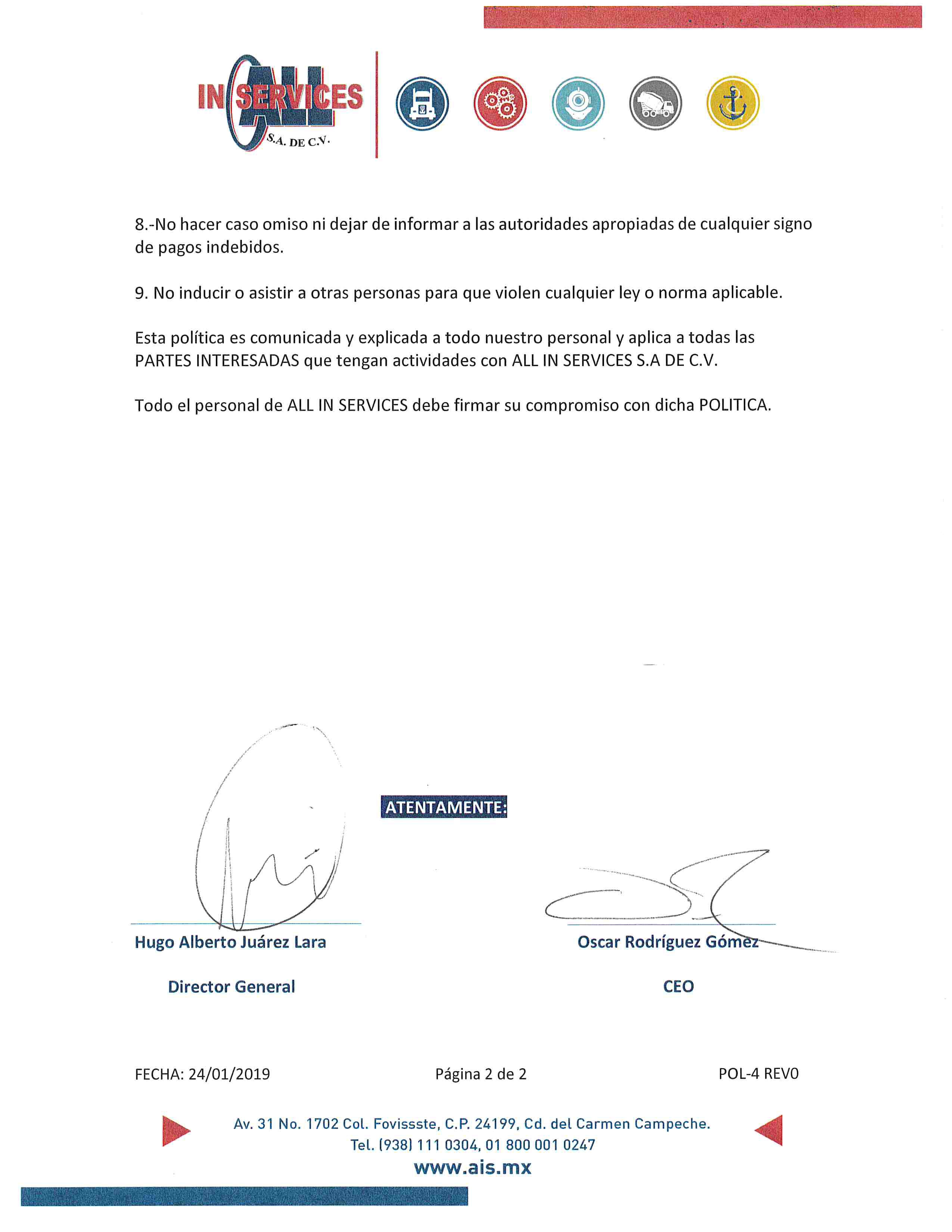 Política Antisoborno 2